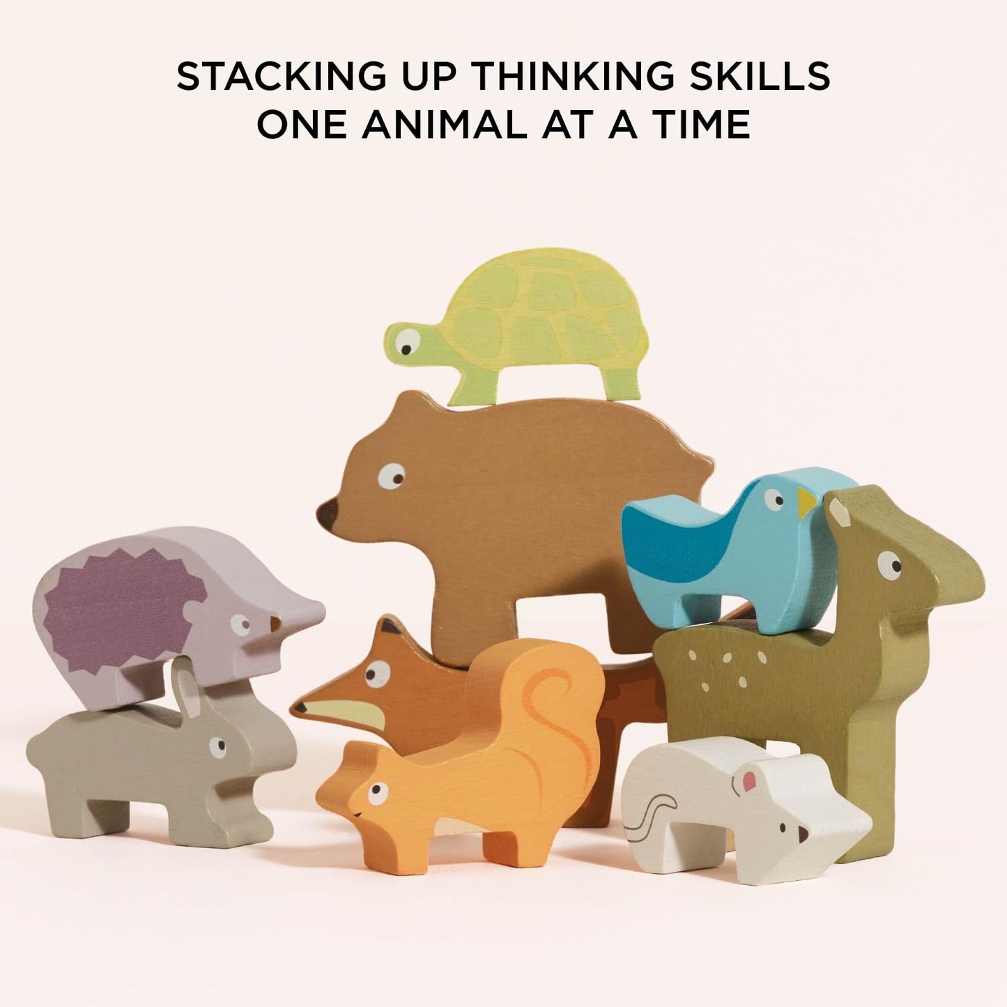 Le Toy Van Wooden Petilou Forest Stacker & Bag – Educational Toy for Toddlers