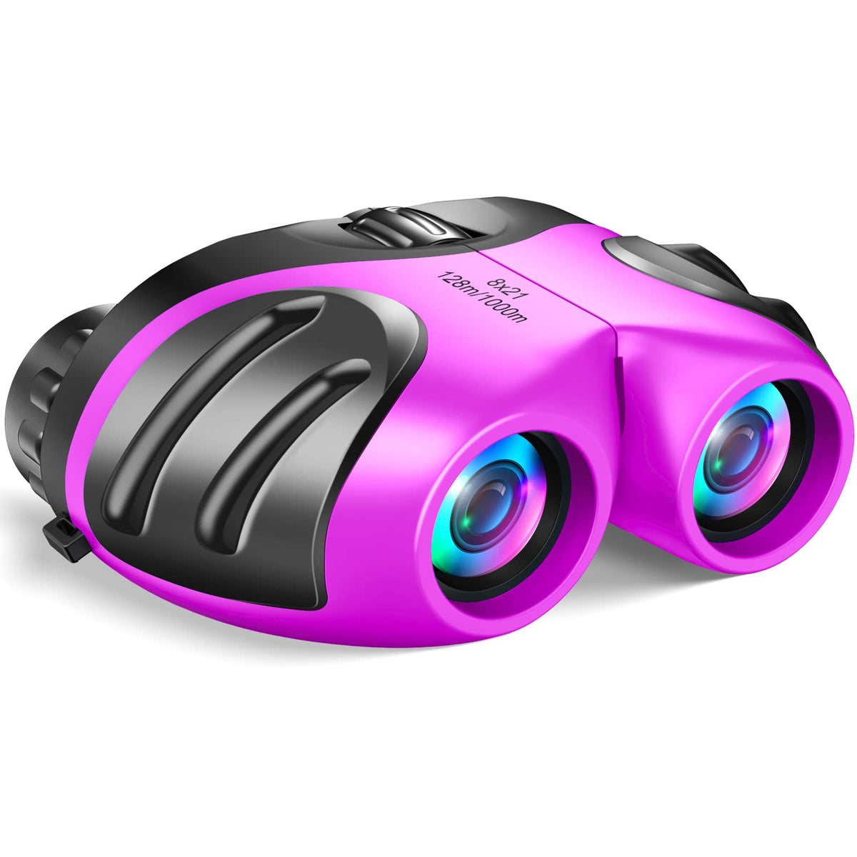 LET'S GO! Kids 8x21 Binoculars – Shockproof, Compact, High-Resolution for Ages 3-9 | Fun Outdoor Toys