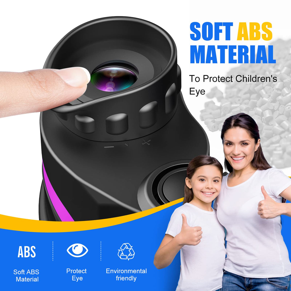 LET'S GO! Kids 8x21 Binoculars – Shockproof, Compact, High-Resolution for Ages 3-9 | Fun Outdoor Toys