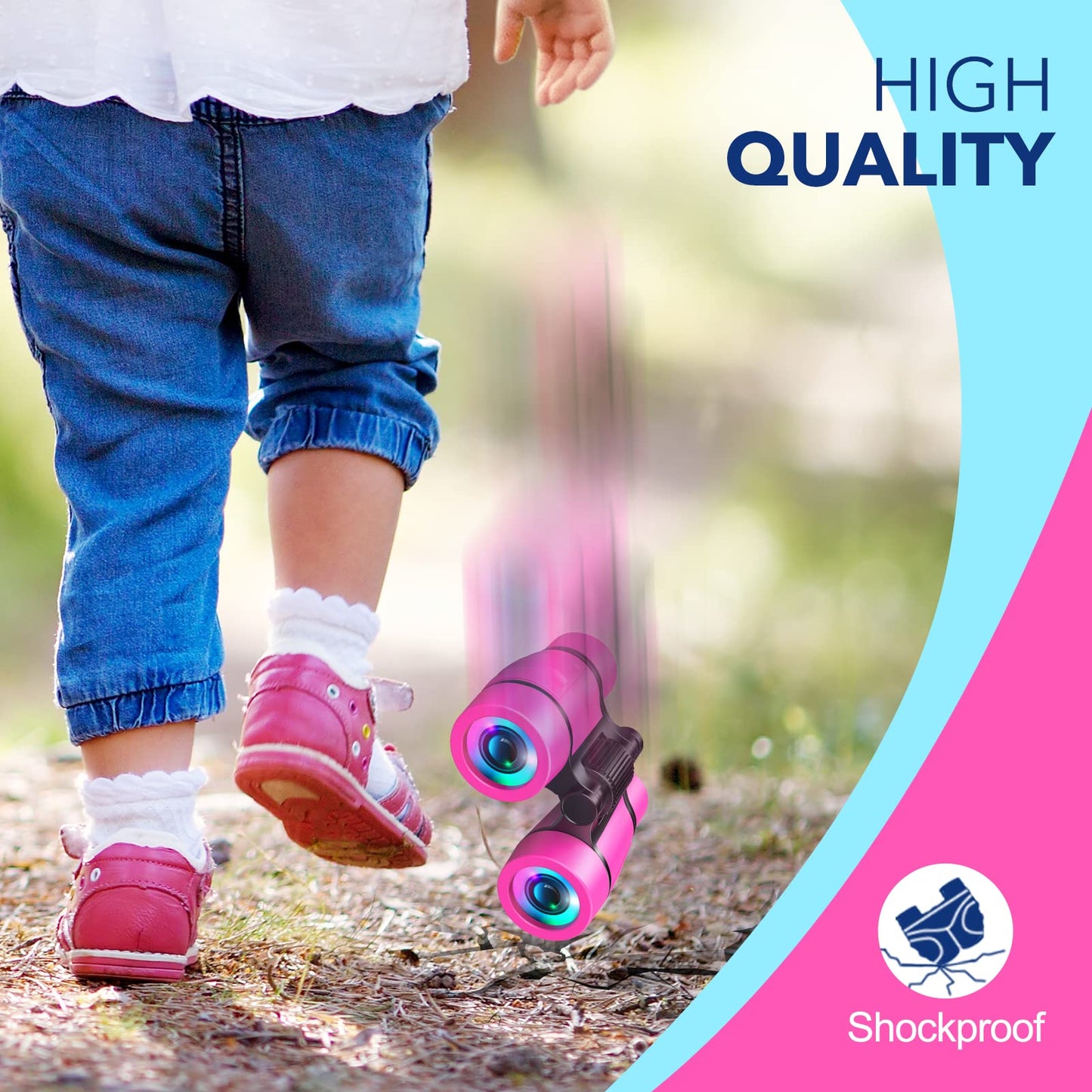 LET'S GO! Kids Binoculars for Bird Watching & Outdoor Adventures (Ages 3-7)