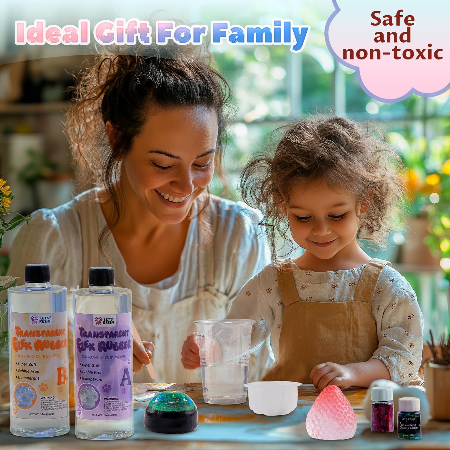LET'S RESIN Transparent Gel for Taba Squishy – 28oz Soft Flex Rubber for DIY Squishy Craft