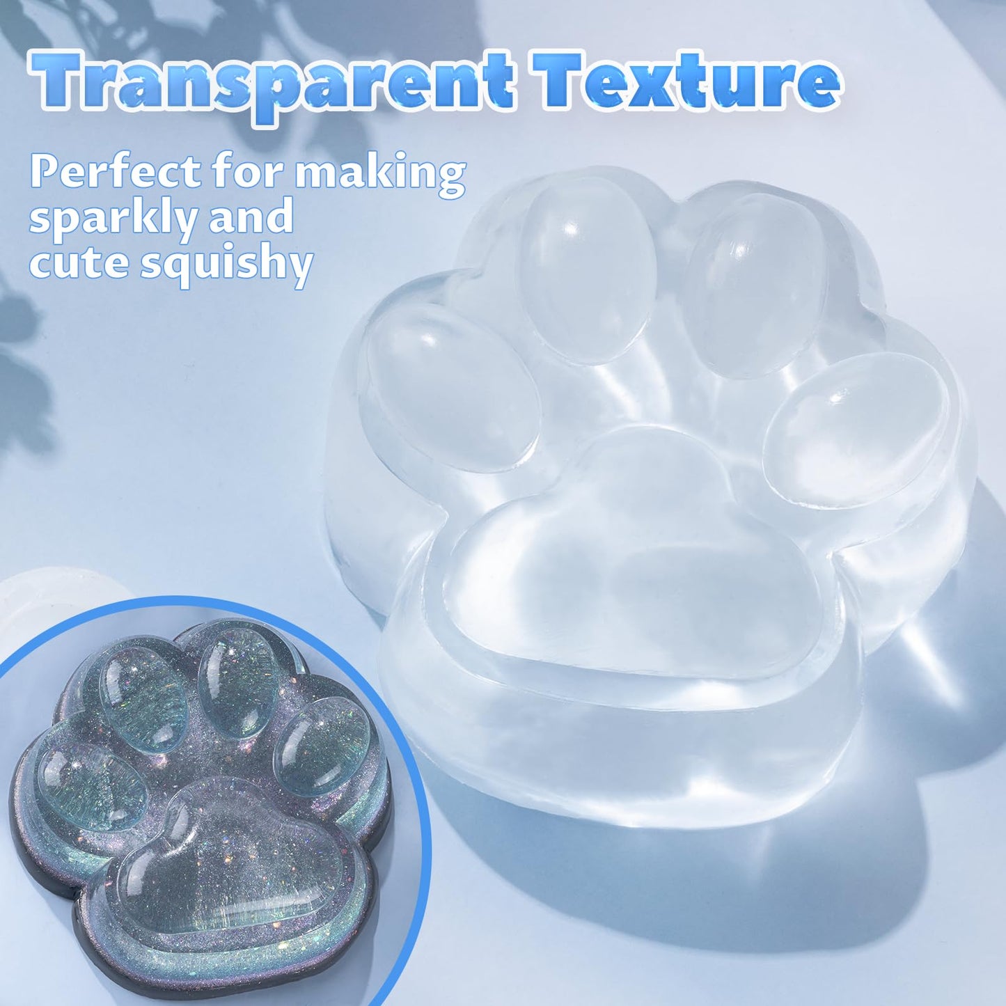LET'S RESIN Transparent Gel for Taba Squishy – 28oz Soft Flex Rubber for DIY Squishy Craft