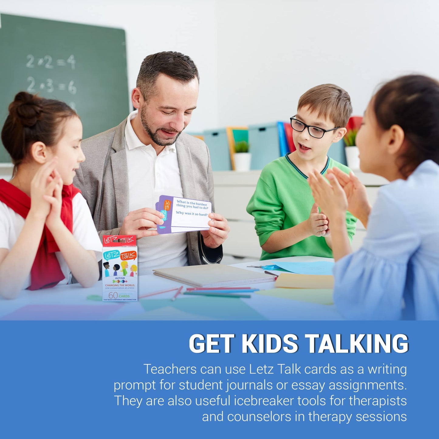 Letz Talk Conversation Cards for Kids with Autism or Aspergers | Learning & Social Skills Tools