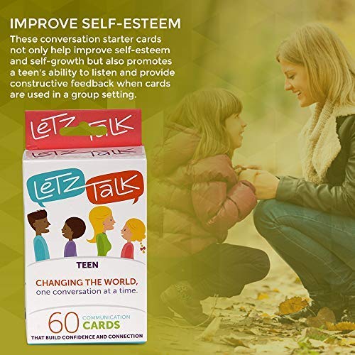 Letz Talk Conversation Cards for Teens – Build Confidence & Emotional Intelligence | Family & Classroom Game