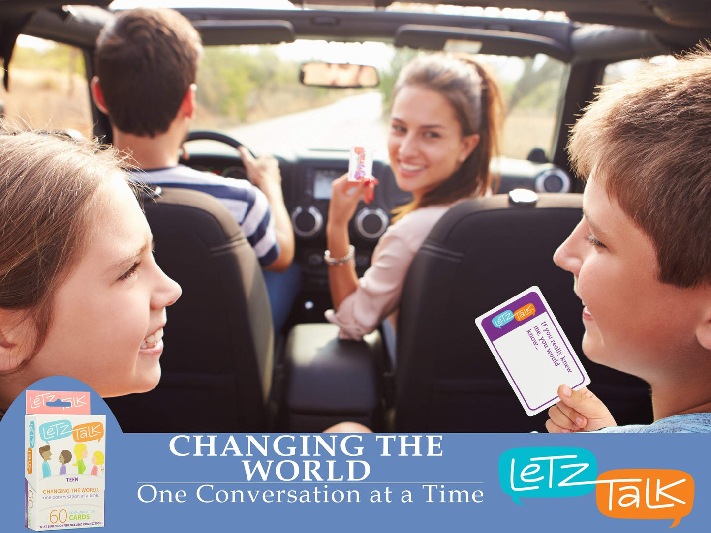 Letz Talk Conversation Cards for Teens – Build Confidence & Emotional Intelligence | Family & Classroom Game