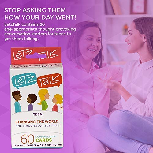 Letz Talk Conversation Cards for Teens – Build Confidence & Emotional Intelligence | Family & Classroom Game