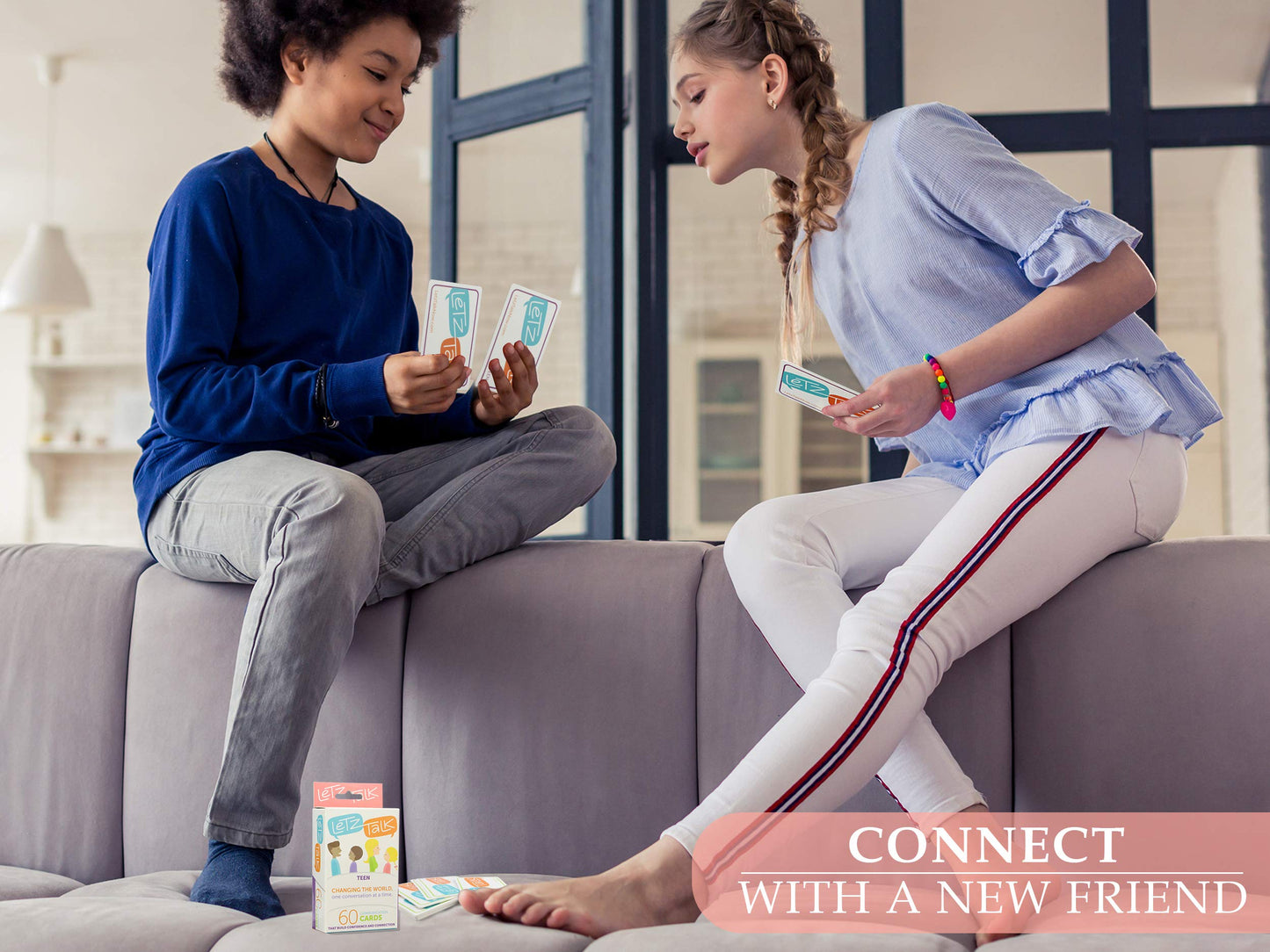 Letz Talk Conversation Cards for Teens – Build Confidence & Emotional Intelligence | Family & Classroom Game