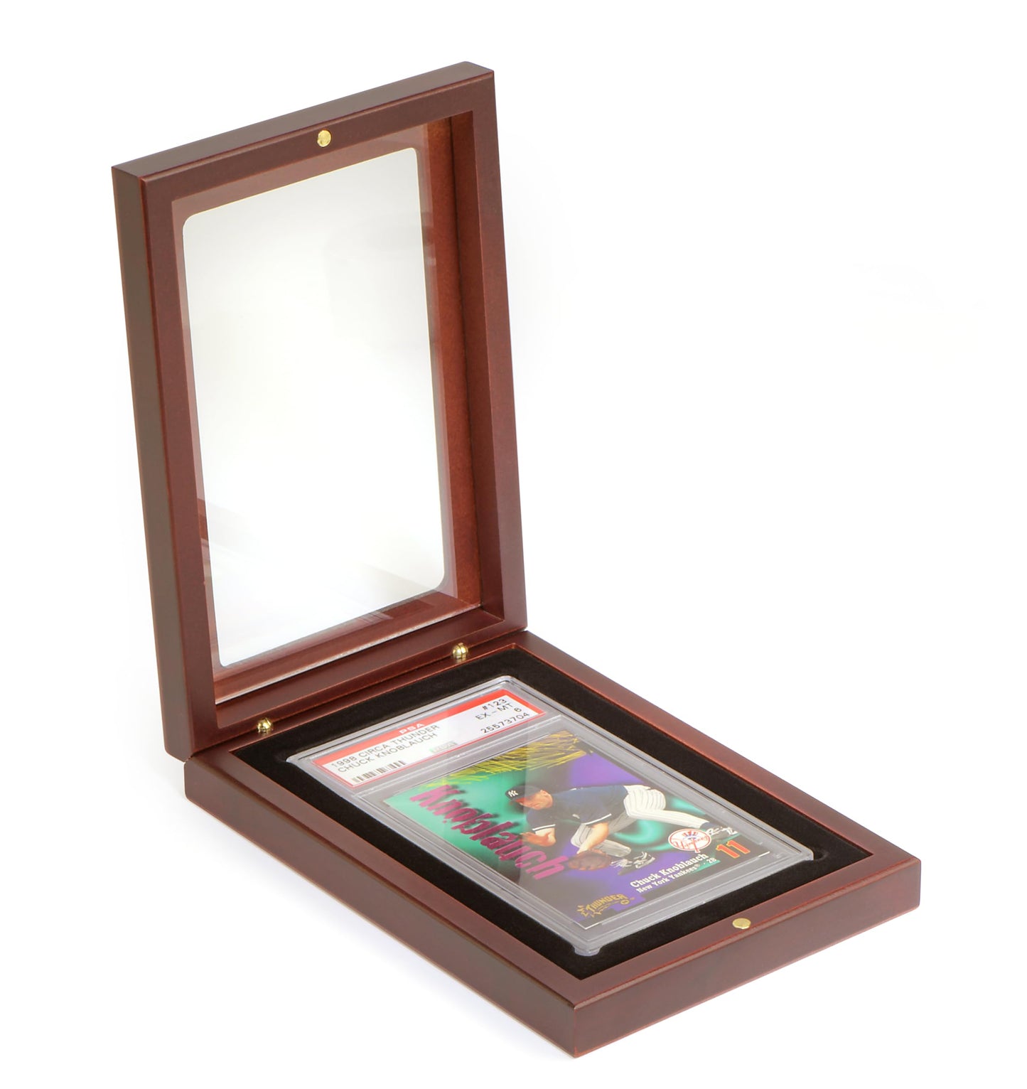 Leuchtturm Lighthouse Presentation Case for One PSA Holder | Volterra Box, Mahogany Finish