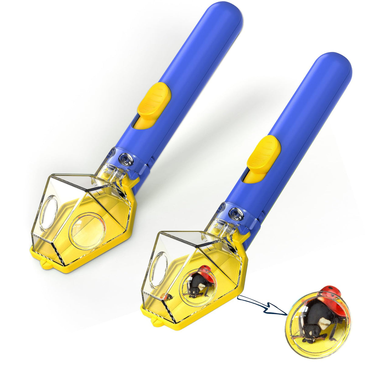 LEUOA Bug Catcher for Kids — Insect Trap Kit with 6x Magnifier (Blue, 2-Pack) | STEM Exploration