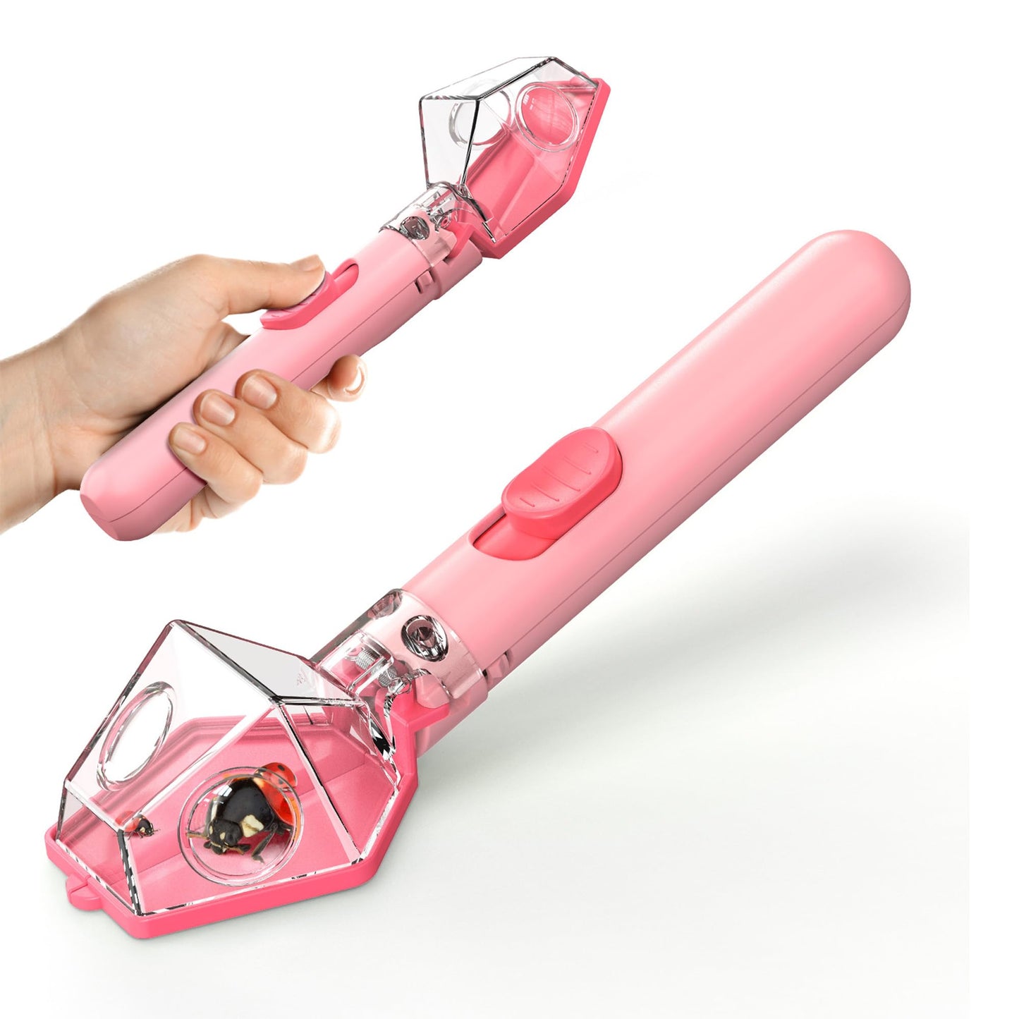 LEUOA Bug Catcher for Kids – 6x Magnifier Insect Trap (Pink) | STEM Toy