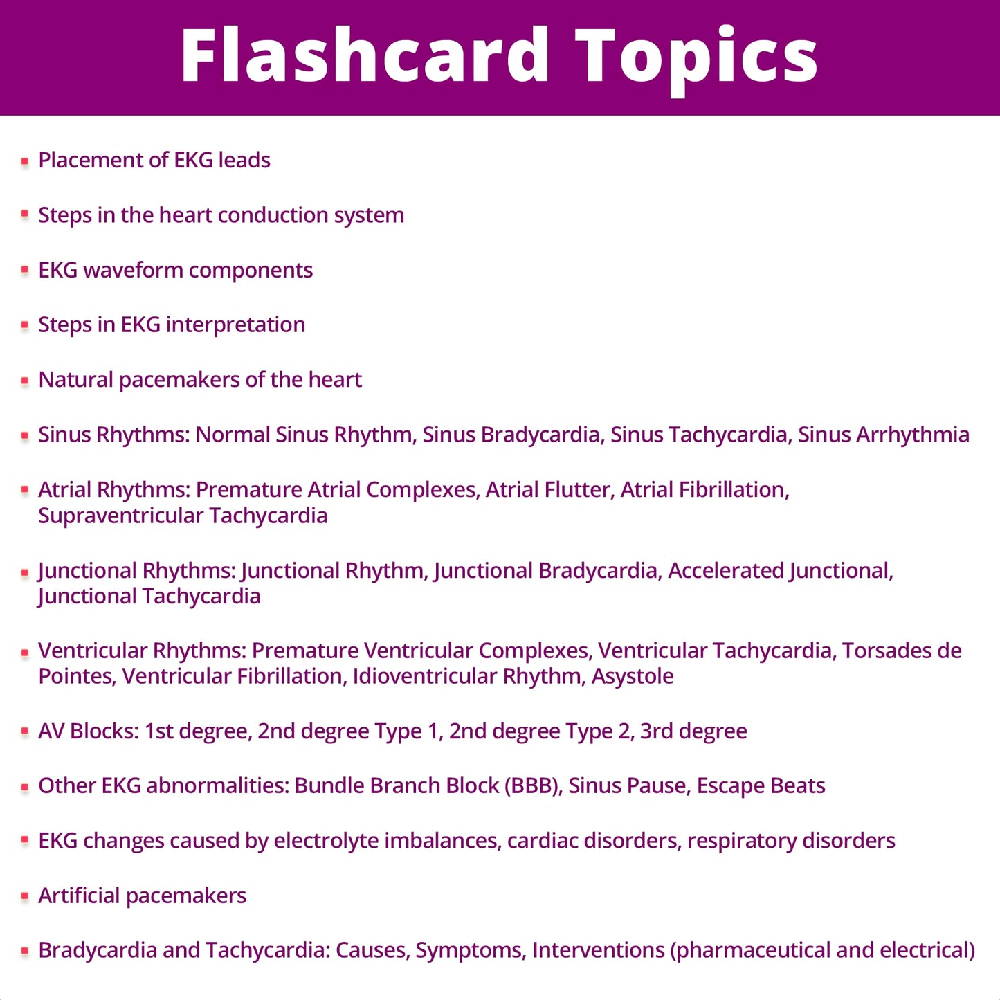 EKG Interpretation Flash Cards – Nursing/EMT/Paramedic | Level Up RN (45 Cards)