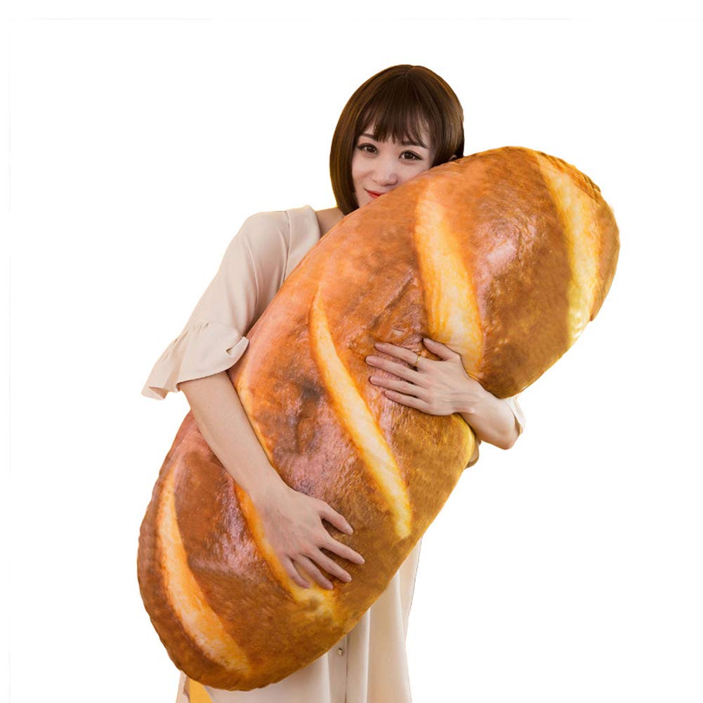 Levenkeness 3D Simulation Bread Plush Pillow – 100 cm Toast Bread Cushion for Home Decor & Cozy Hugs