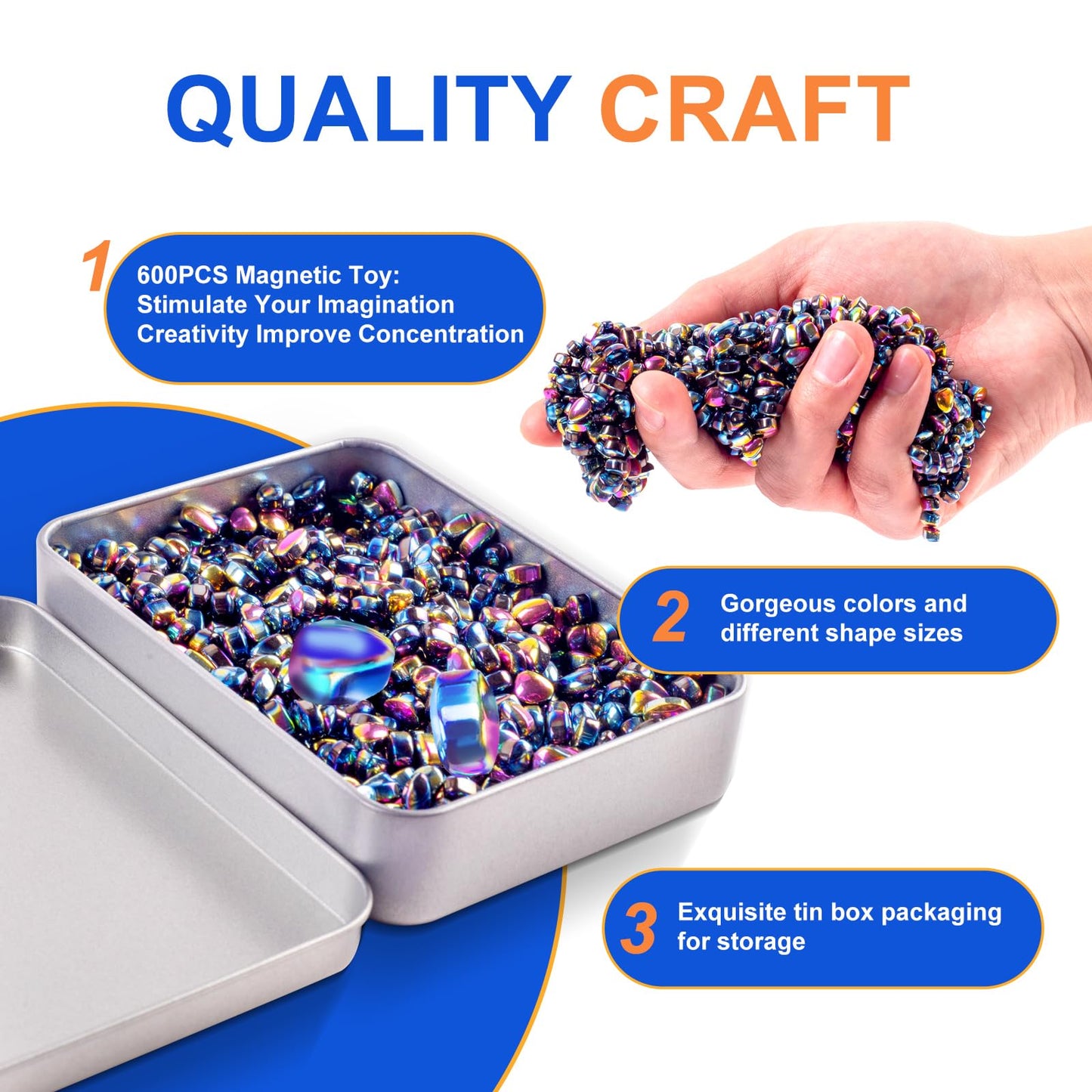 Levuicxk 1000pcs Adult Fidget Toys Set | Magnetic Putty & Desk Stress Relief Magnets