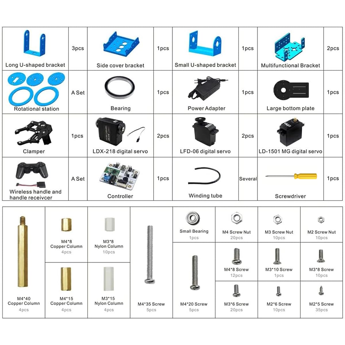 LewanSoul LeArm 6DOF Robotic Arm Kit - PC App Control, 5 Servos, Tutorial
