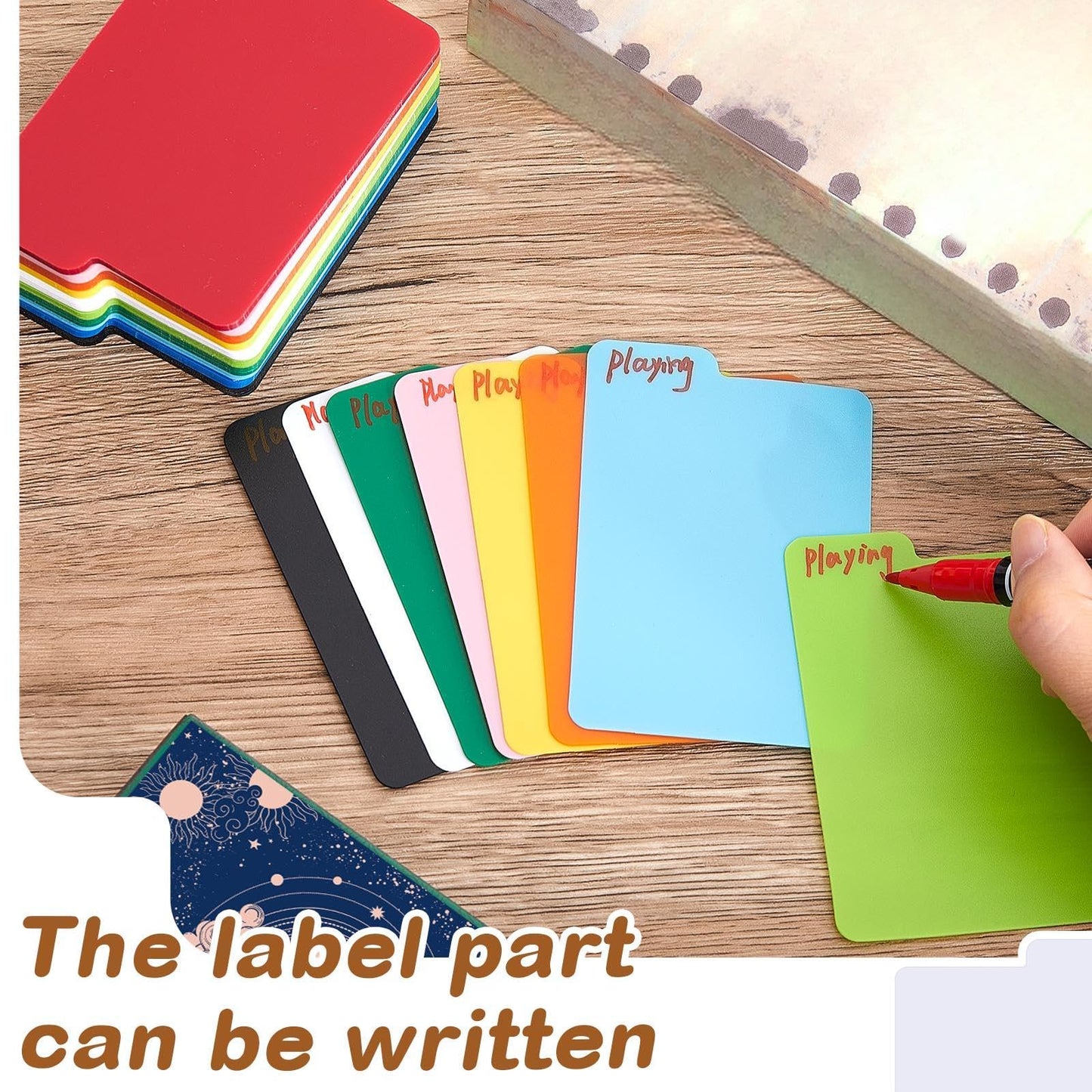 Lewtemi Card Dividers Multicolor – 50 Pcs (2.6 x 3.8 in) Trading Card Page Dividers for Organization