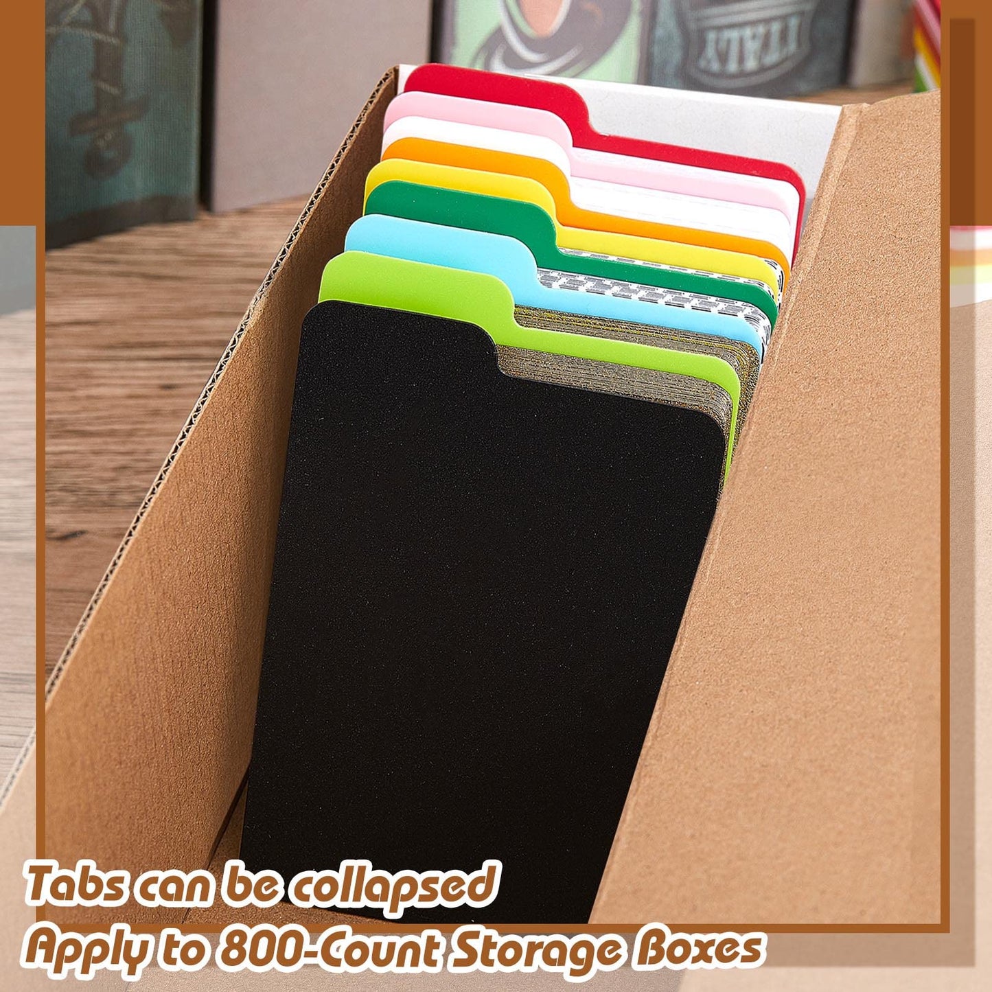 Lewtemi Card Dividers Multicolor – 50 Pcs (2.6 x 3.8 in) Trading Card Page Dividers for Organization