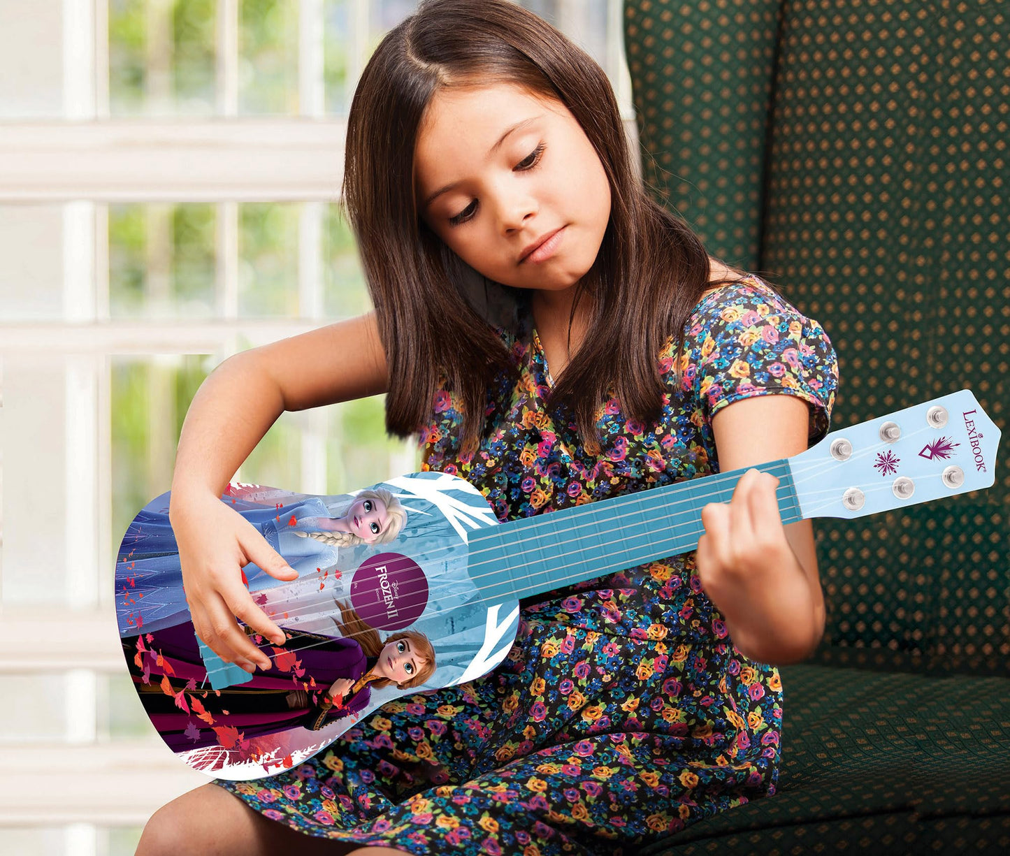 LEXiBOOK Frozen My First Guitar for Kids – 21-inch, 6 Nylon Strings, Guide Included | Blue