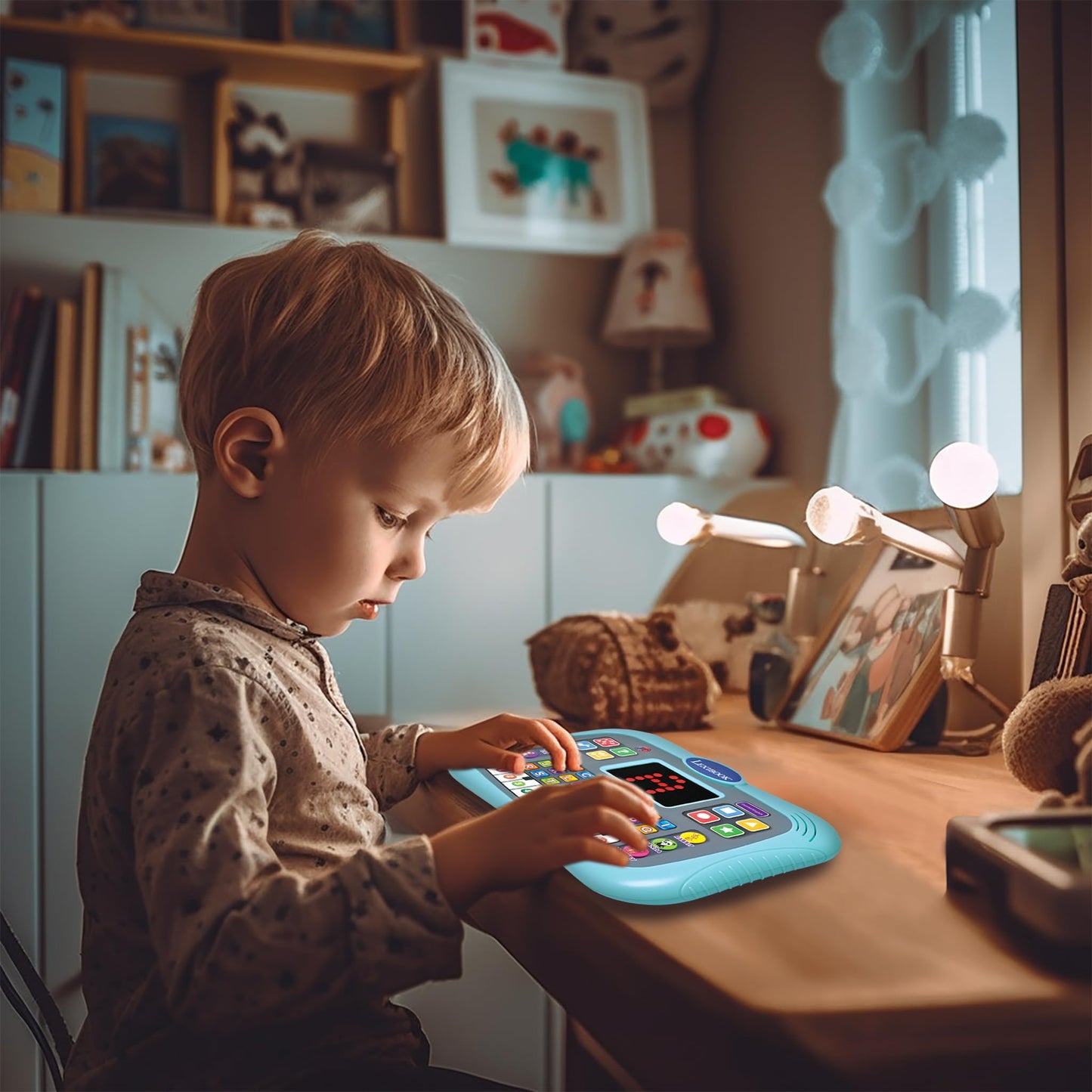 Lexibook Educational Tablet - Bilingual English/Spanish Learning, Alphabet, Numbers, Animals, Piano & Quiz