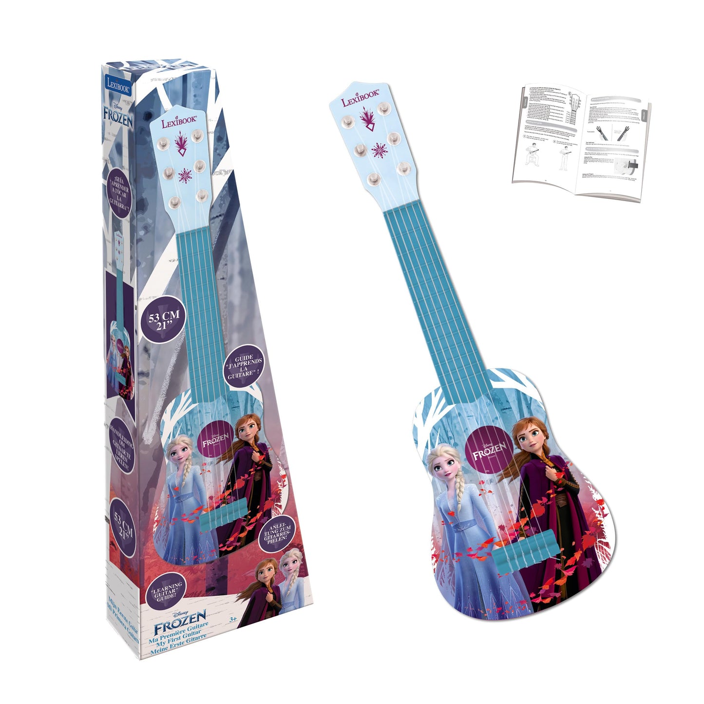 LEXiBOOK Frozen My First Guitar for Kids – 21-inch, 6 Nylon Strings, Guide Included | Blue