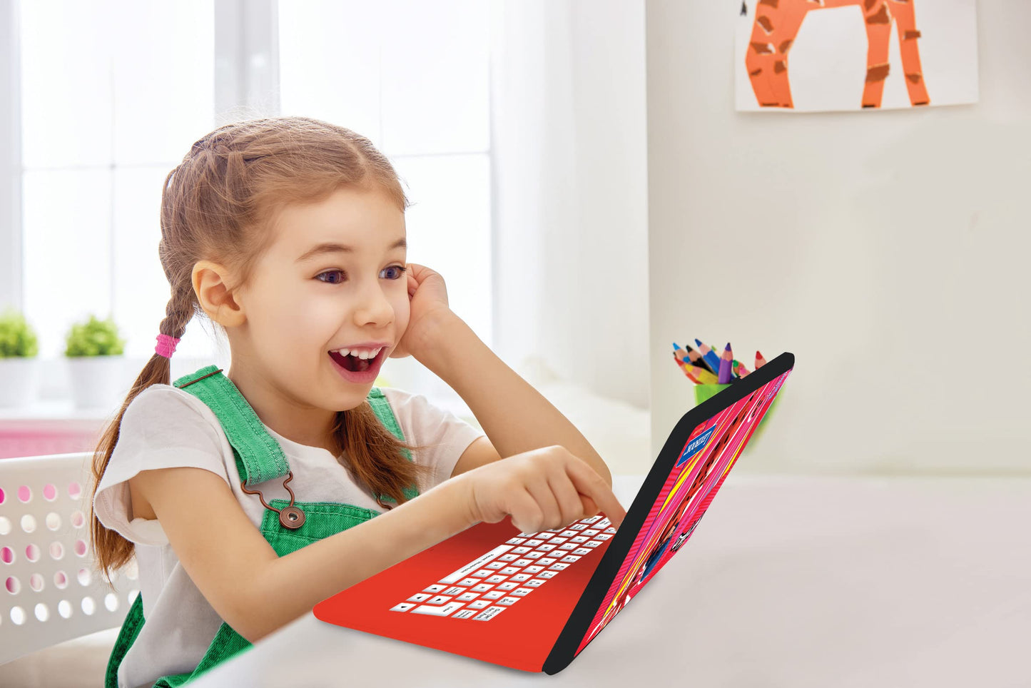 LEXiBOOK Miraculous: Educational Bilingual Laptop for Kids – English/Spanish with 124 Activities