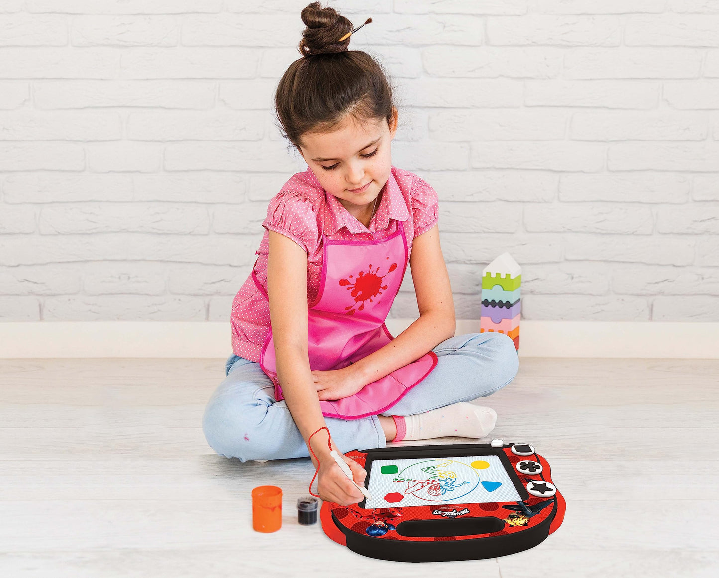 Lexibook Miraculous Ladybug Cat Noir Magnetic Drawing Board – Multicolor Creative Toy