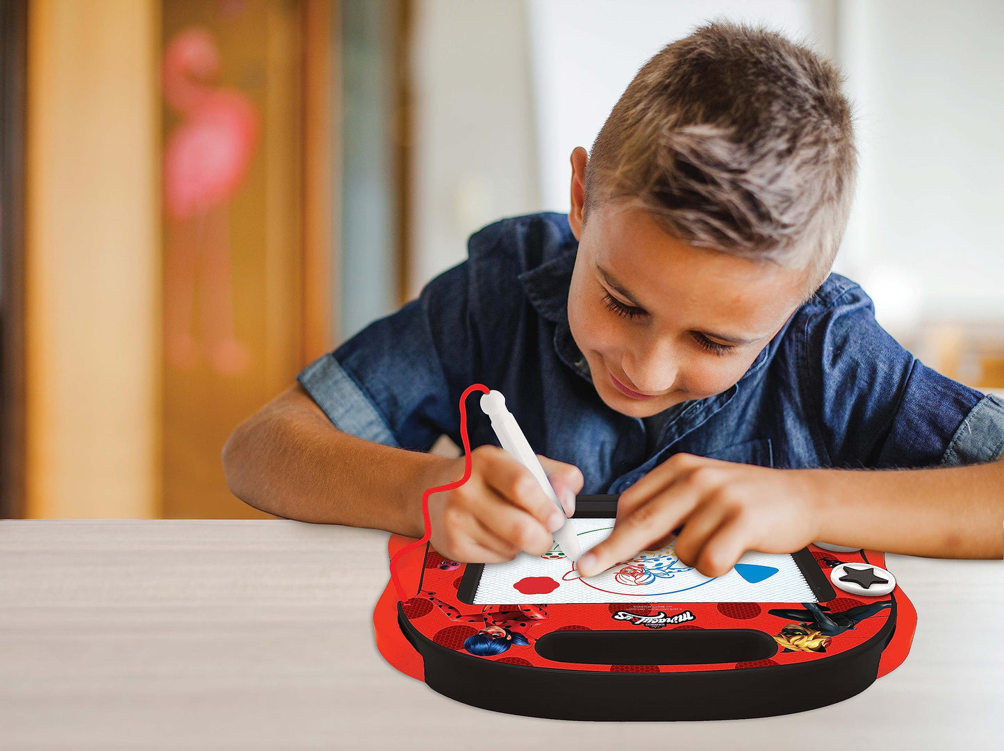Lexibook Miraculous Ladybug Cat Noir Magnetic Drawing Board – Multicolor Creative Toy