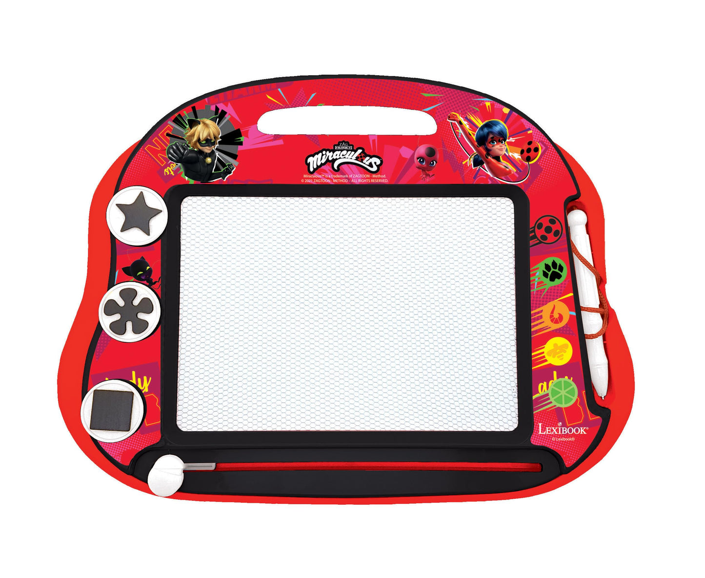 Lexibook Miraculous Ladybug Cat Noir Magnetic Drawing Board – Multicolor Creative Toy