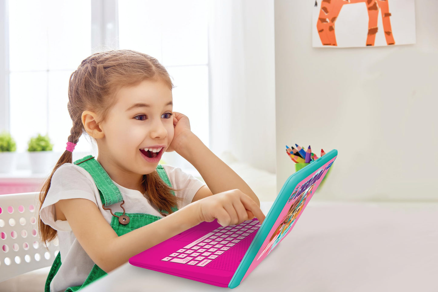Lexibook Paw Patrol Bilingual Educational Laptop – 124 Activities in English & Spanish, Pink