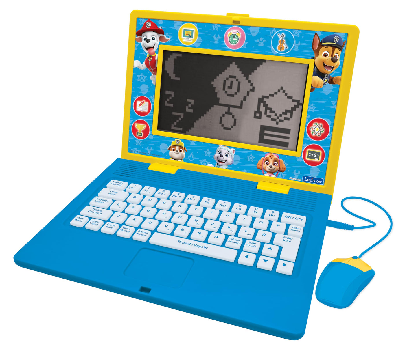 Lexibook Paw Patrol Bilingual Educational Laptop - English/Spanish, 170 Activities, 6.67-inch Screen