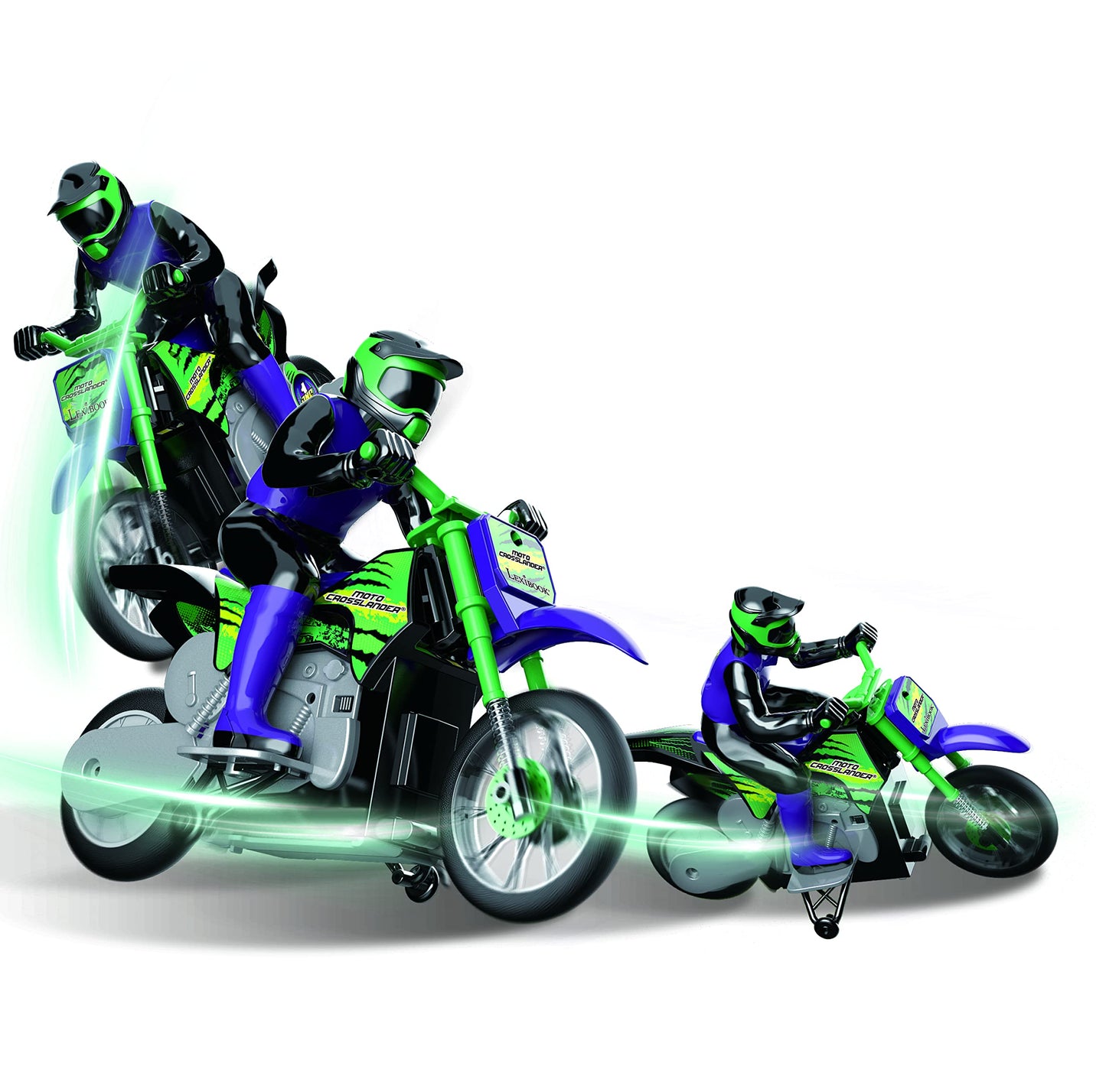LEXiBOOK RC18 Crosslander RC Motorcycle – 12 km/h, 2.4 GHz Radio Control