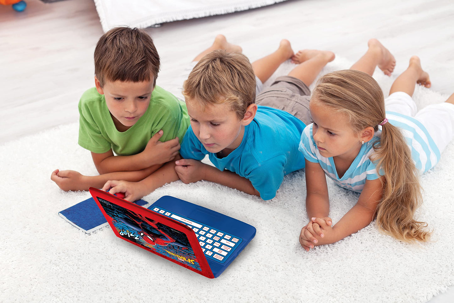 LEXiBOOK Spider-Man Educational Laptop – Bilingual Spanish/English Kid Toy with 124 Activities
