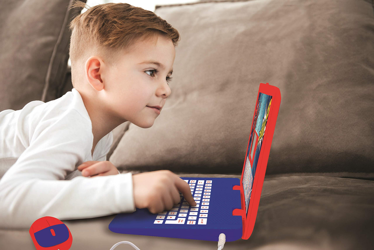 LEXiBOOK Spider-Man Educational Laptop – Bilingual Spanish/English Kid Toy with 124 Activities