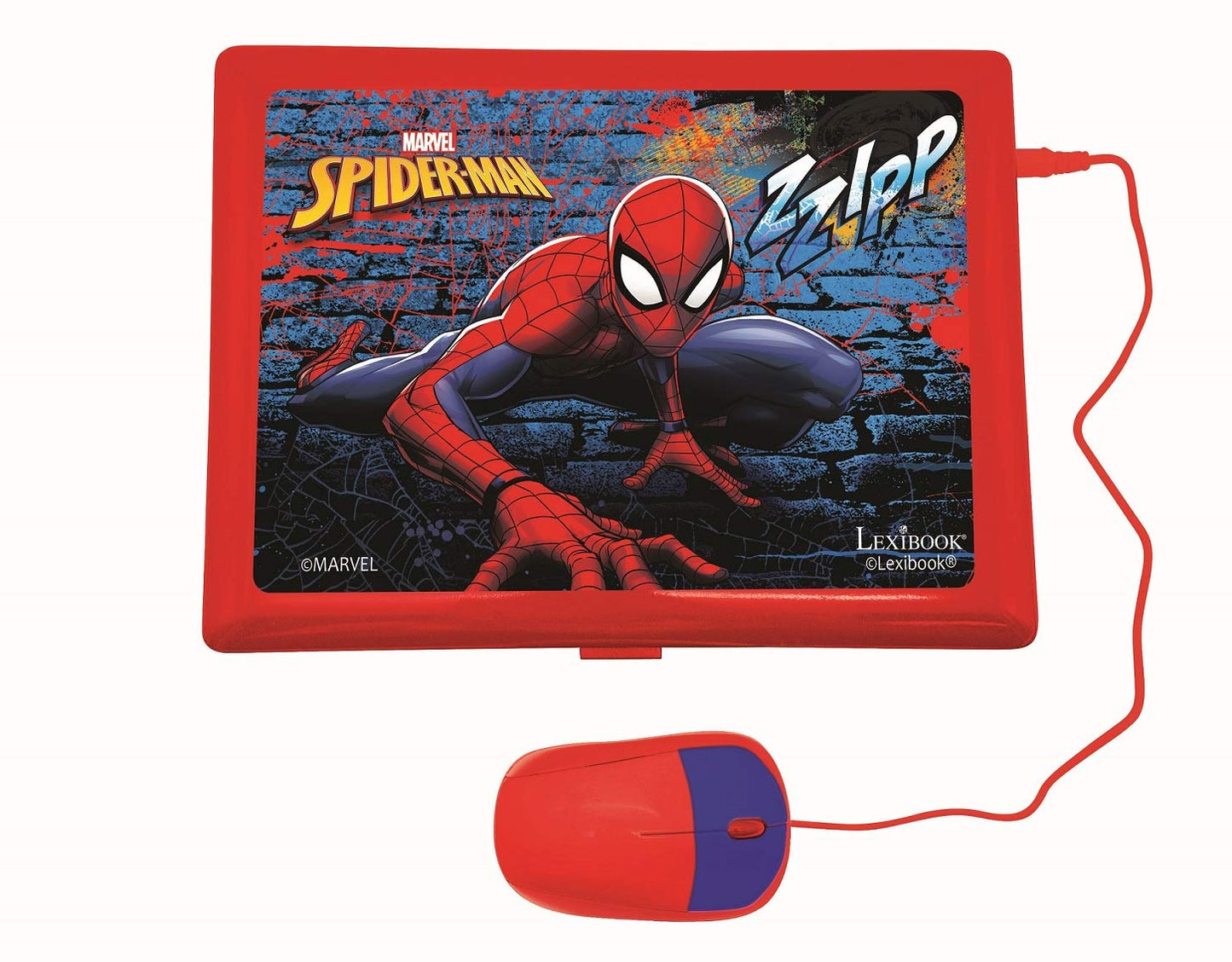 LEXiBOOK Spider-Man Educational Laptop – Bilingual Spanish/English Kid Toy with 124 Activities