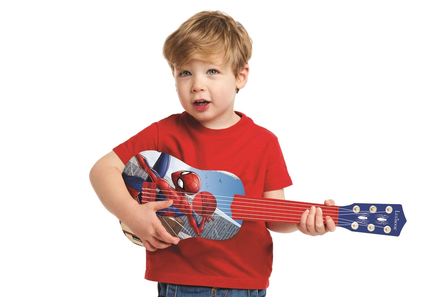 Lexibook Spider-Man My First Guitar for Children, 21'' Nylon Strings, Guide Included – K200SP