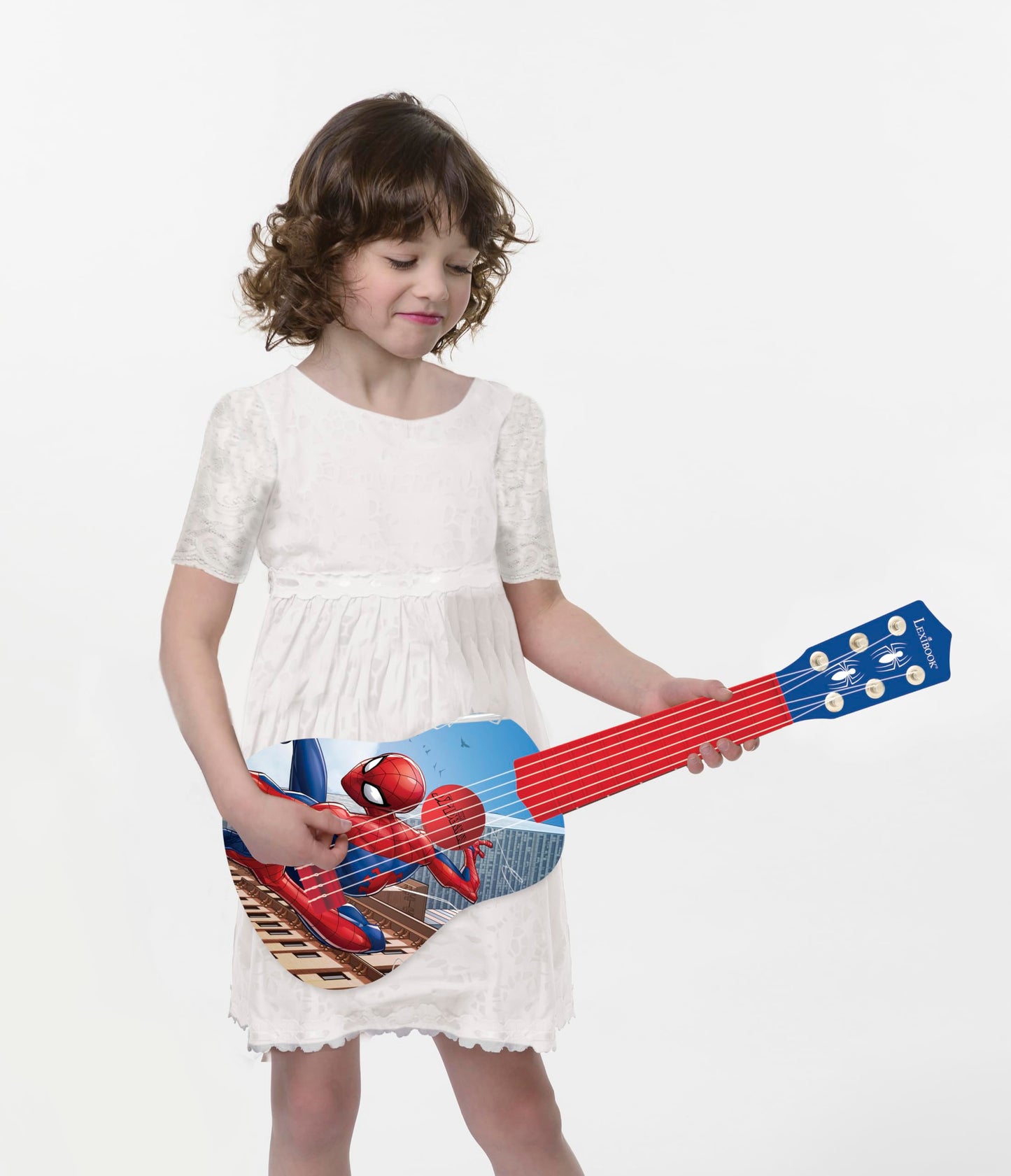 Lexibook Spider-Man My First Guitar for Children, 21'' Nylon Strings, Guide Included – K200SP