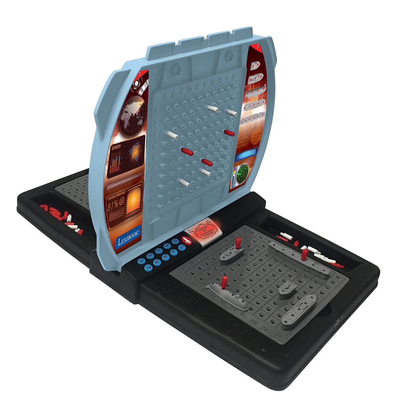 Lexibook Talking Sea Battle – Interactive 1-2 Player Electronic Naval Battle Game