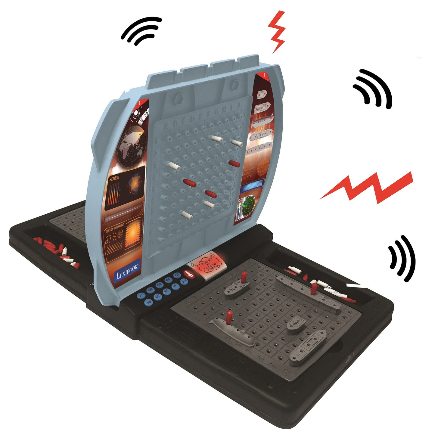 Lexibook Talking Sea Battle – Interactive 1-2 Player Electronic Naval Battle Game