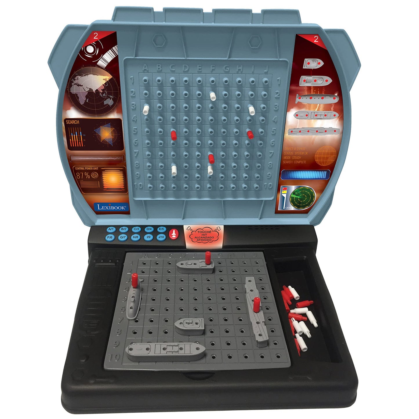 Lexibook Talking Sea Battle – Interactive 1-2 Player Electronic Naval Battle Game