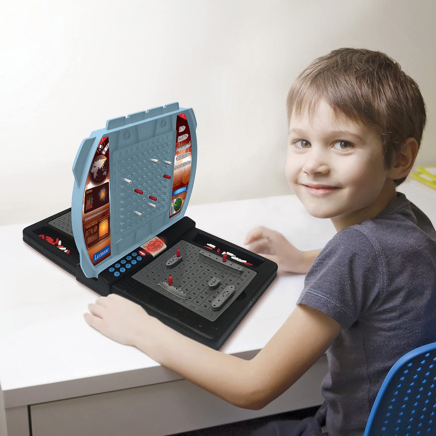 Lexibook Talking Sea Battle – Interactive 1-2 Player Electronic Naval Battle Game