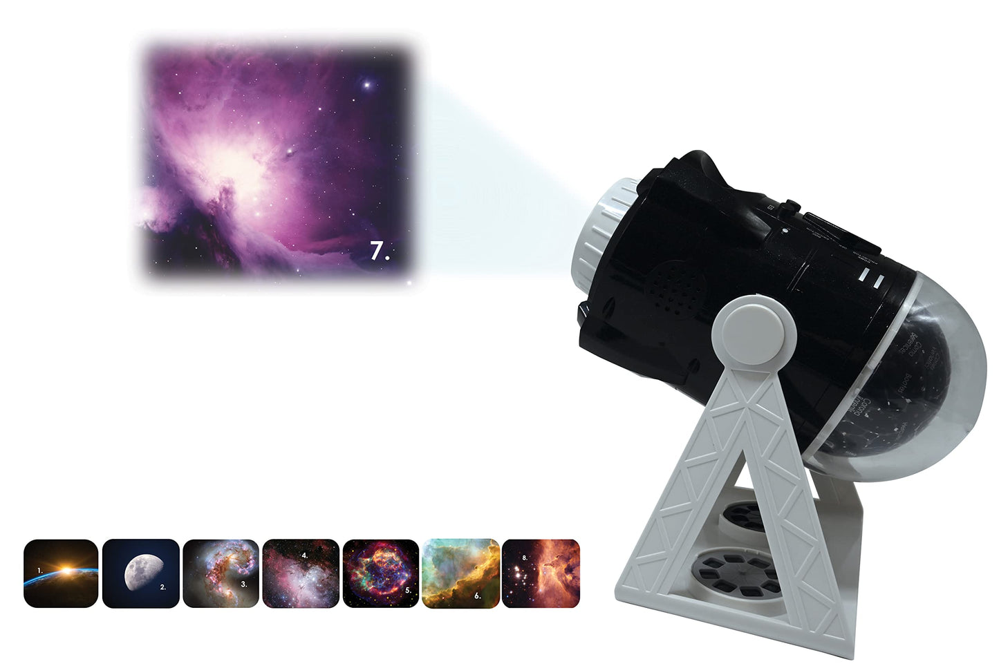 LEXiBOOK Speaking 2-in-1 Constellations & Images Planetarium Projector – 24 Images, 2 Domes, STEM, NLJ181i2