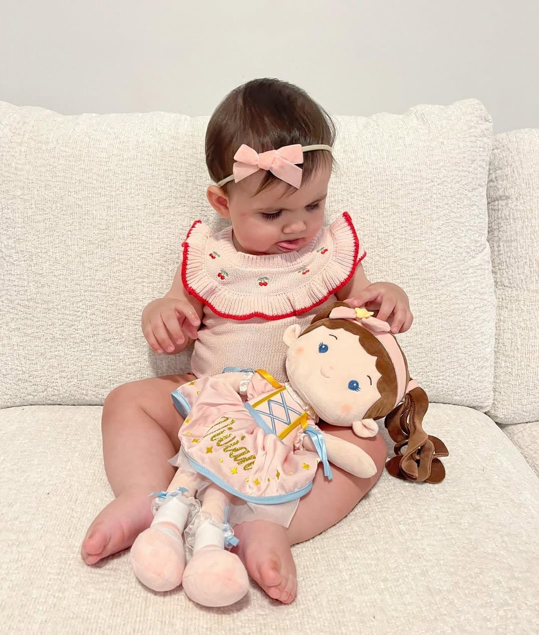 LeyaDoll Soft Baby Doll Toys (16'') - My First Rag Doll for 1 Year Old Girls | Princess Twinkle Plush Gift