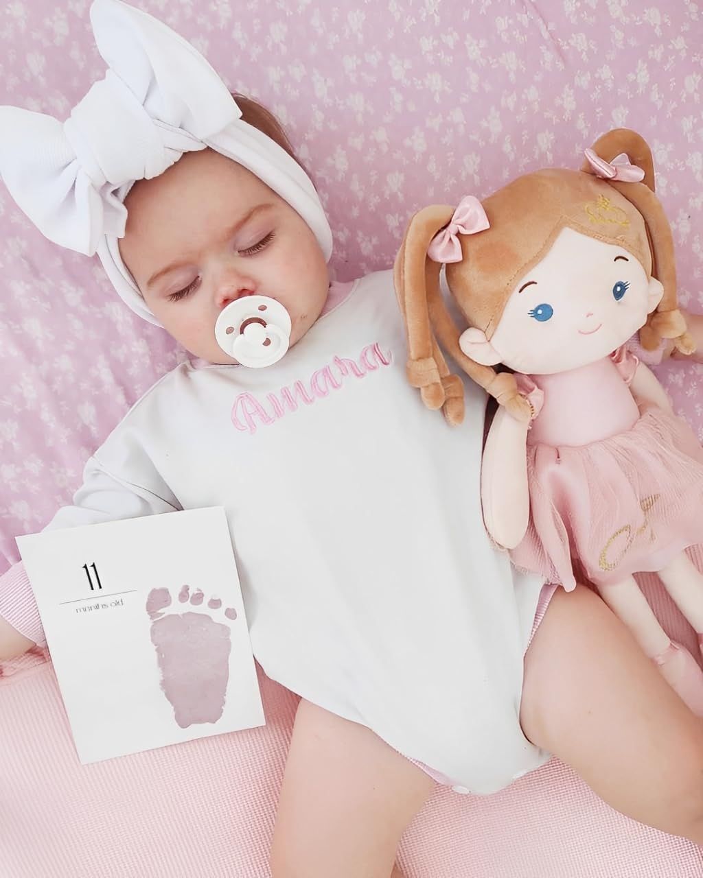 LeyaDoll Soft Baby Doll Toys (16-inch) | My First Rag Doll for Toddlers – Coral Princess
