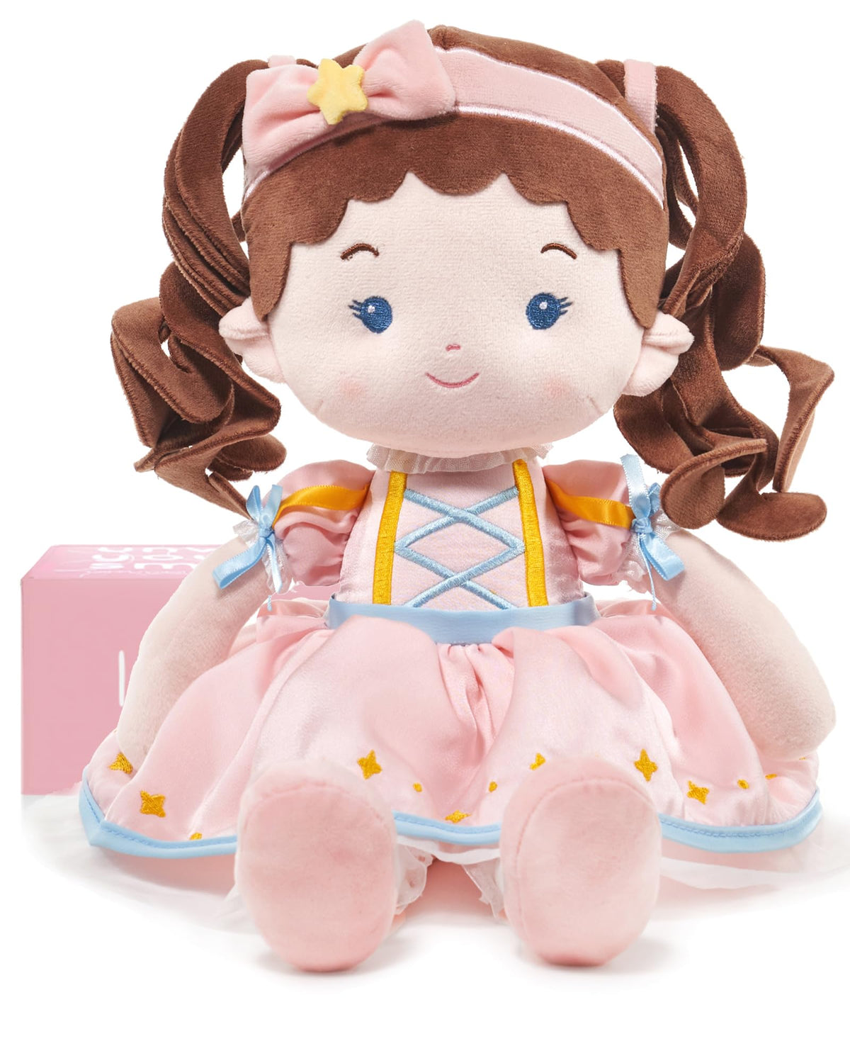 LeyaDoll Soft Baby Doll Toys (16'') - My First Rag Doll for 1 Year Old Girls | Princess Twinkle Plush Gift