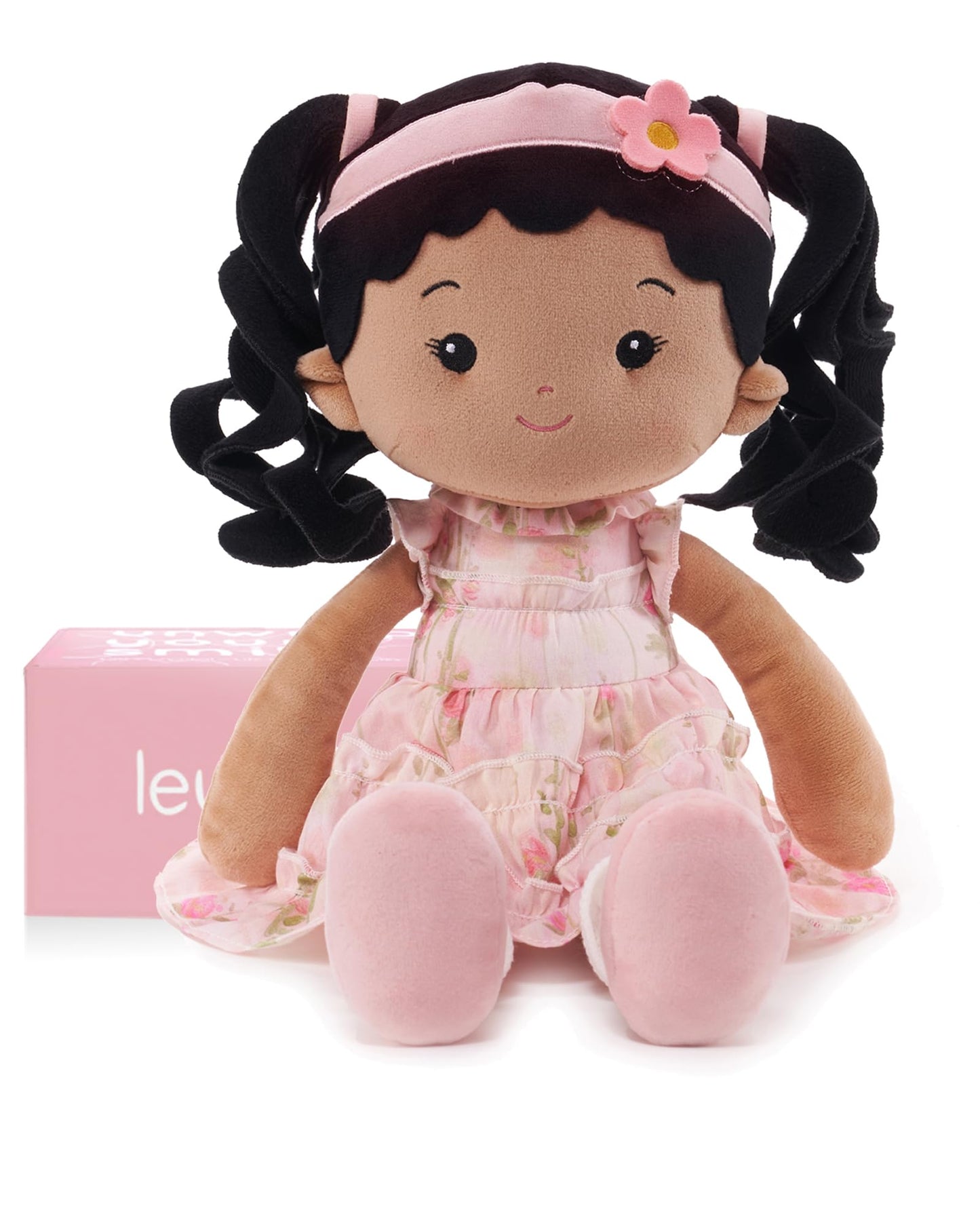 LeyaDoll Soft Baby Doll Toys (16'') – My First Rag Doll for 1 Year-Old Girls | Princess Petal