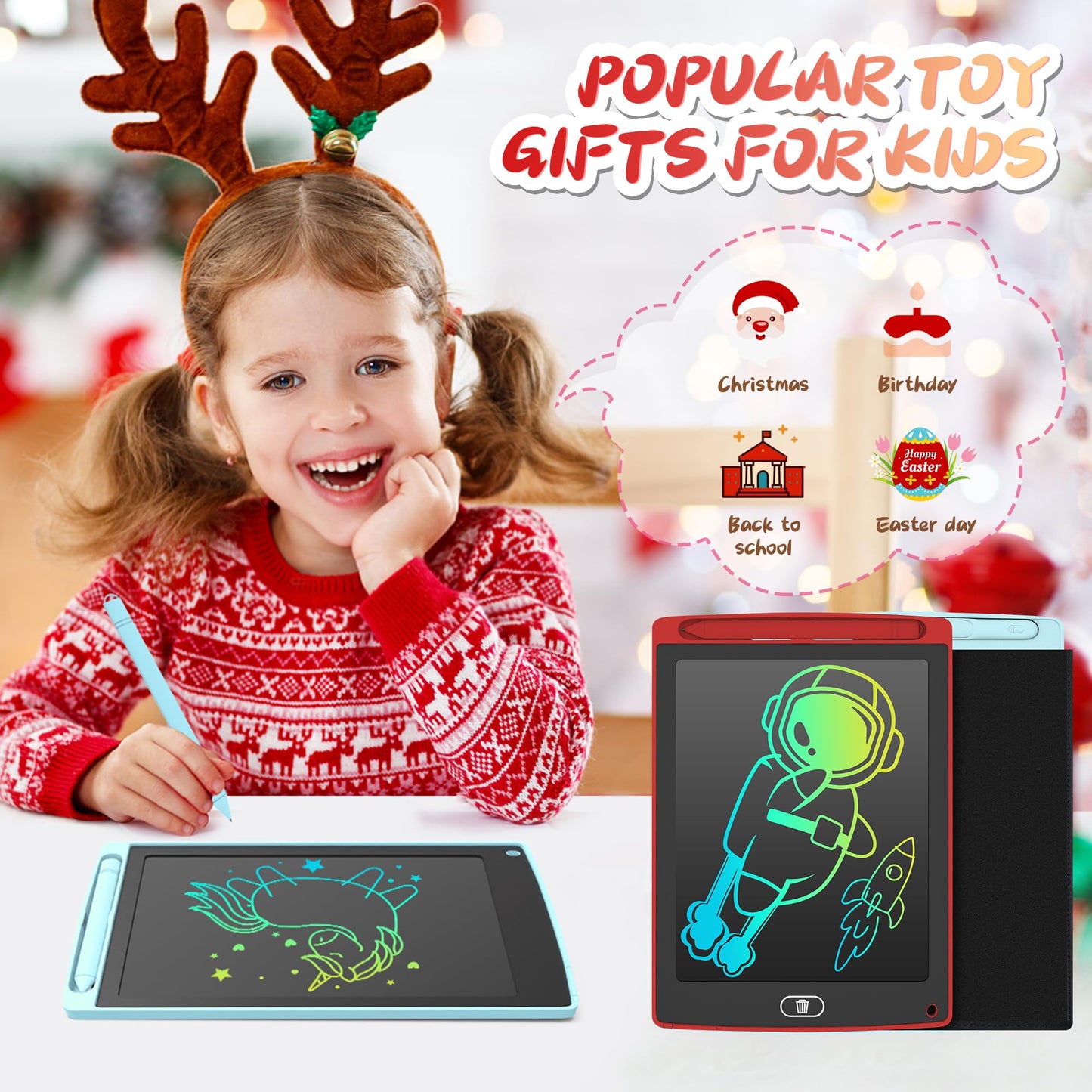 LEYAOYAO 2 Pack LCD Writing Tablet for Kids – Doodle Board and Learning Toy (Ages 3–6)