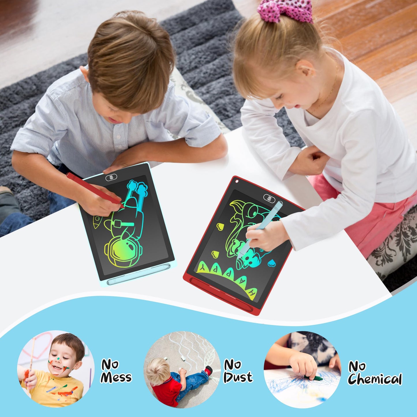 LEYAOYAO 2 Pack LCD Writing Tablet for Kids – Doodle Board and Learning Toy (Ages 3–6)