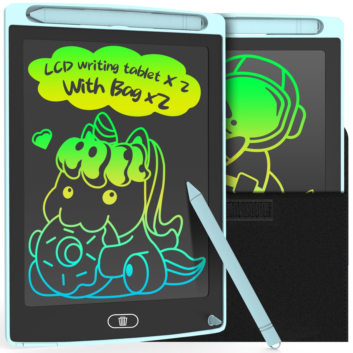 LEYAOYAO 2 Pack LCD Writing Tablet – 8.5-inch Color Doodle Pads for Kids