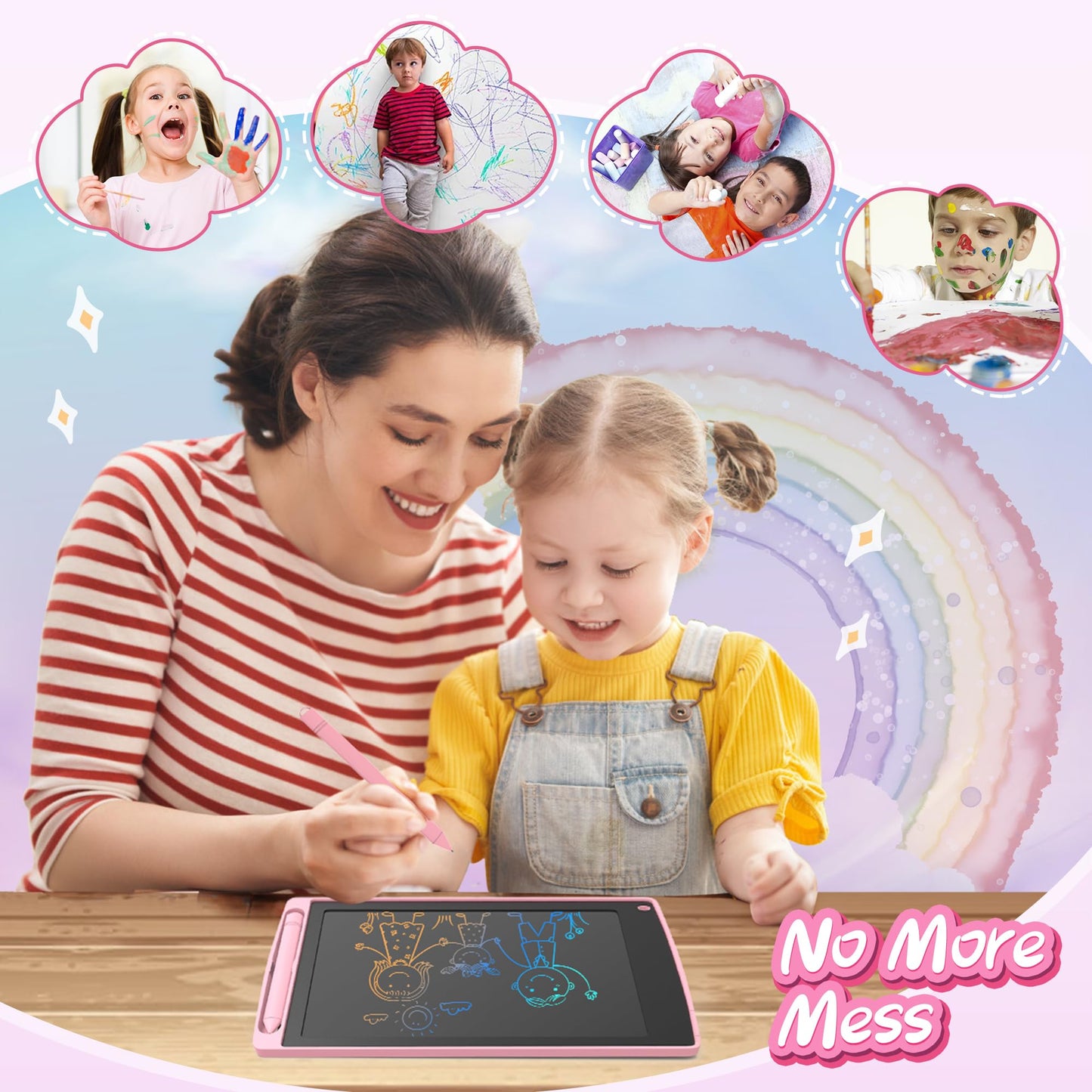 LEYAOYAO 8 Pack LCD Writing Tablet for Kids – Colorful Doodle Boards for Ages 3-6