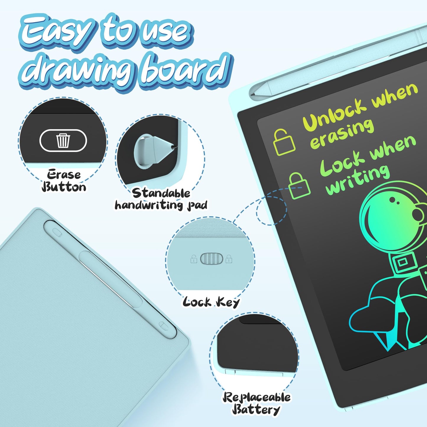 LEYAOYAO 8 Pack LCD Writing Tablet for Kids – Colorful Doodle Boards for Ages 3-6