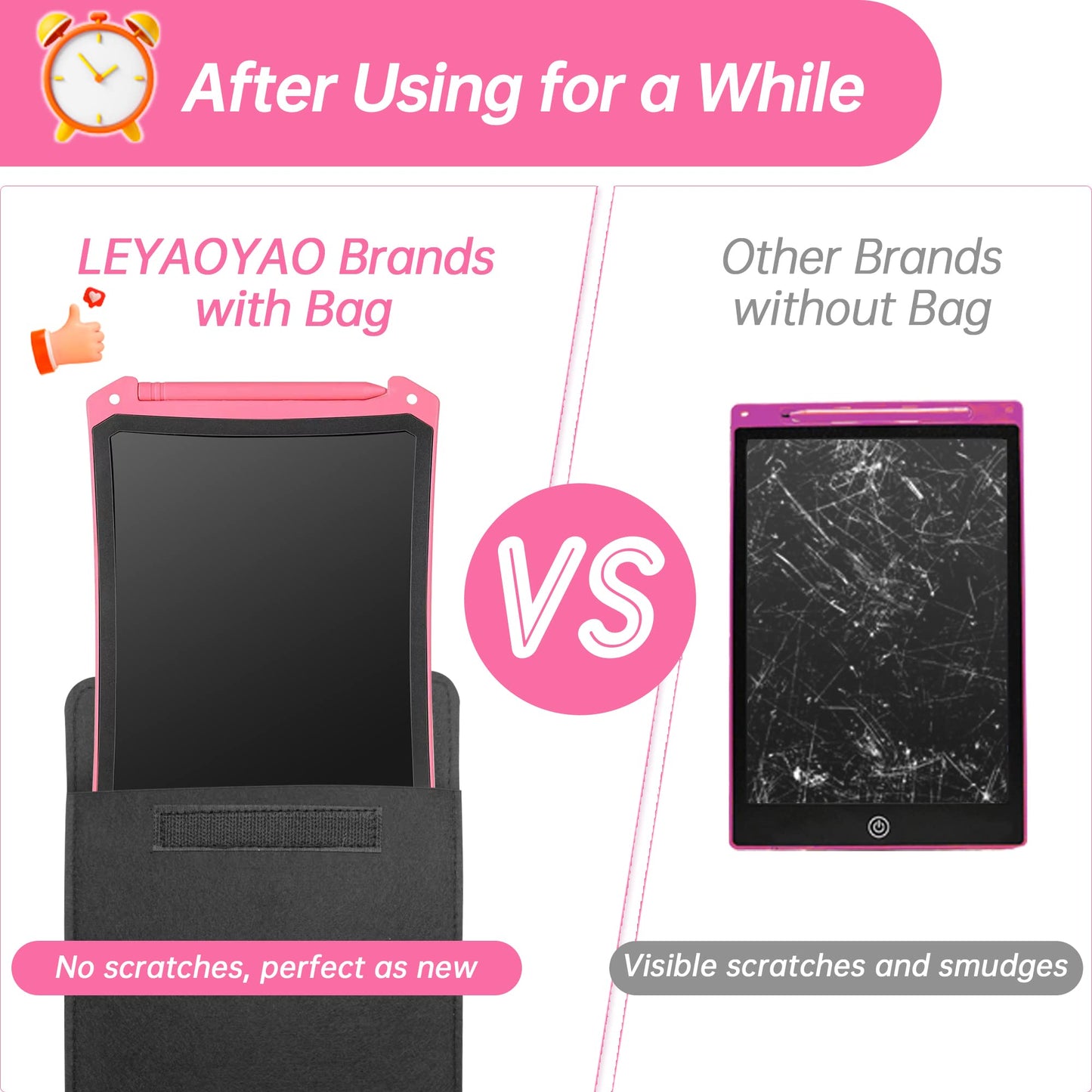 LEYAOYAO LCD Writing Tablet for Kids – 8.5-inch Doodle Board with Bag, Portable Drawing Pad